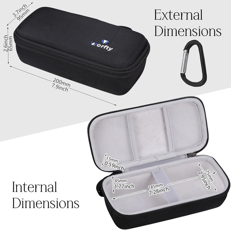 worfty for Zoom H4essential 4-Track Handy Recorder (2024 Model) Carrying Storage Case (Case Only) (Black) - Image 3